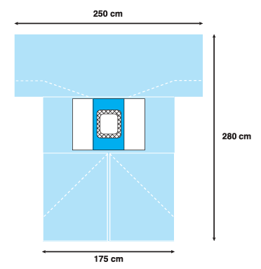 Coverline Покриття лапароскопове/абдомінальне 250/175х280см з чохлами для ніг